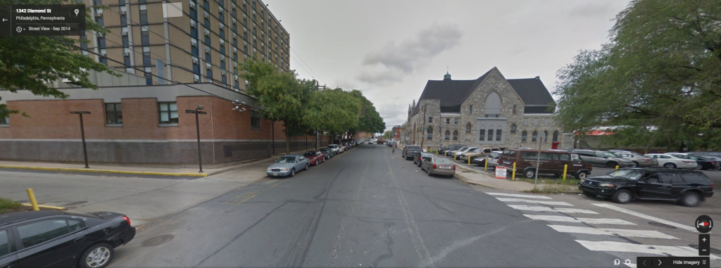 Google Streetview of Diamond and Park Ave.