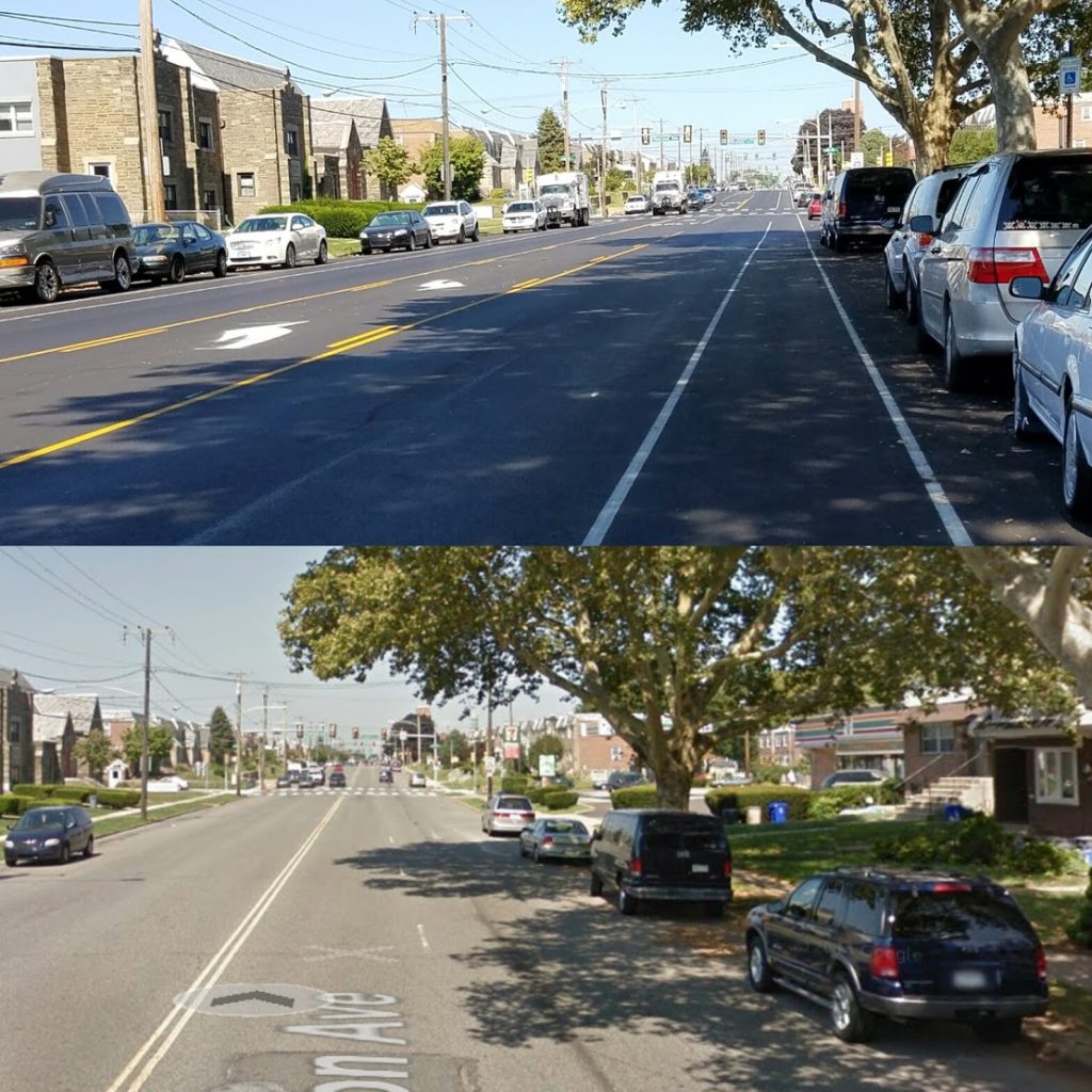Tyson Avenue, before and after