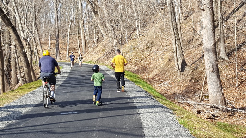 People using the Chester Creek Trail