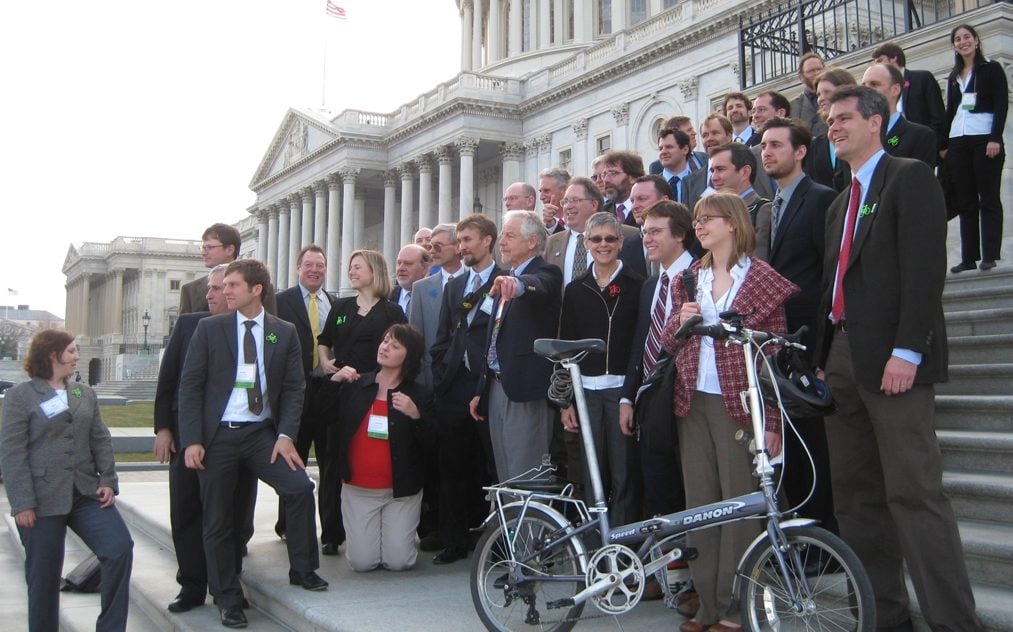 Photo - The PA Delegation at the National Bike Summit in 2010.