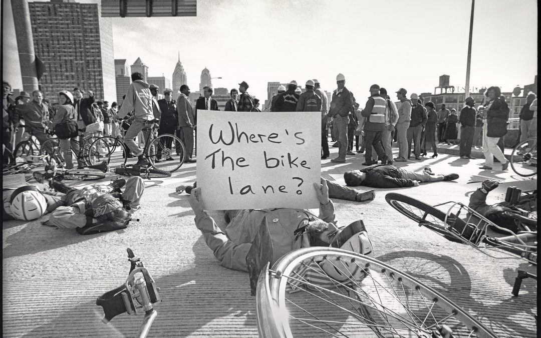 1990 Walnut Street-Bridge Protest. Photo: Ken Yanoviak