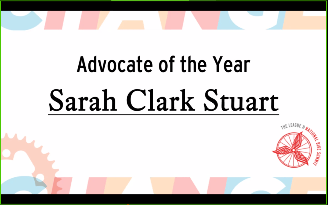 Sarah Clark Stuart Advocate of the Year certificate
