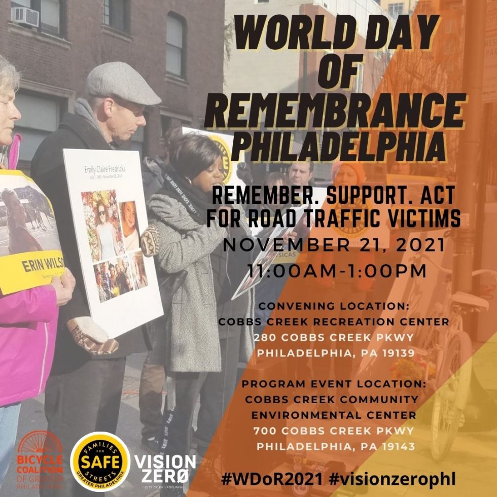 Save the Date World Day of Remembrance for Victims of Traffic Violence