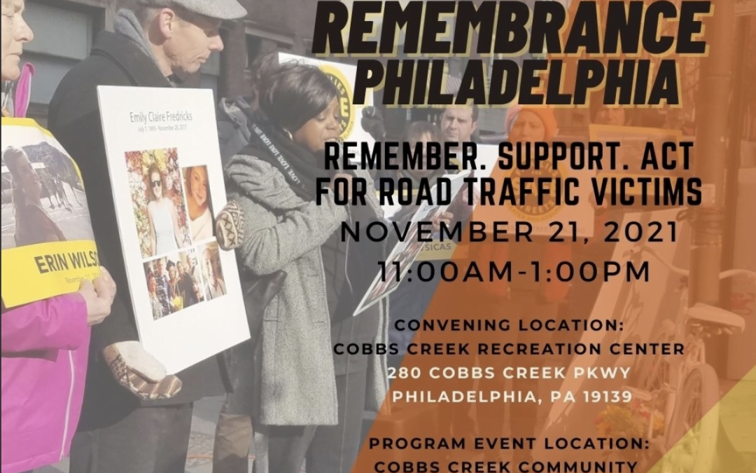 Philadelphia Commemorates World Day of Remembrance on Sunday at Cobbs Creek