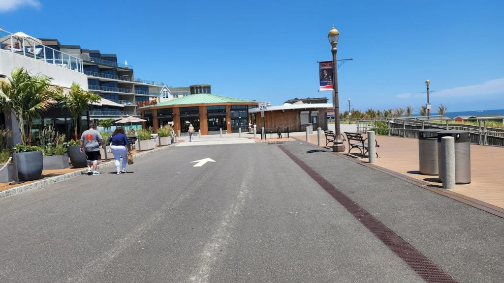 Ocean Ave North - A shared street along the boardwalk in Long Branch