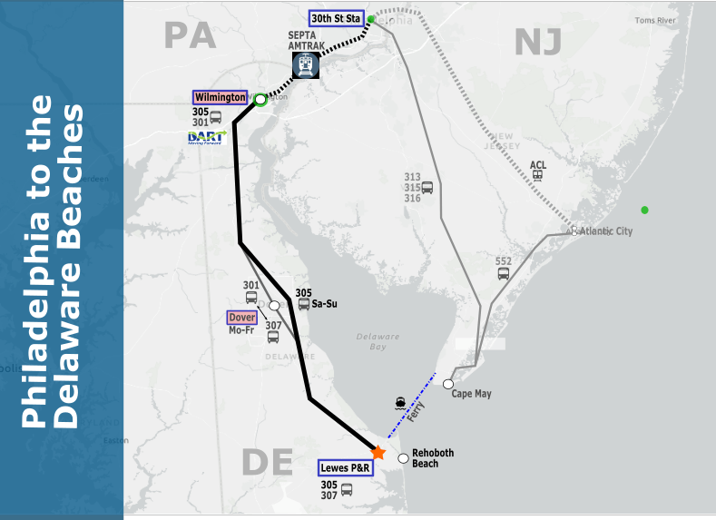Transit Connection to the Delaware Beaches