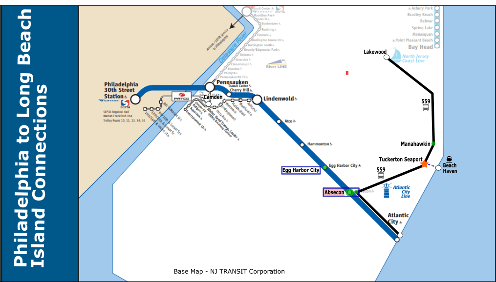Long Beach Island Transit Map