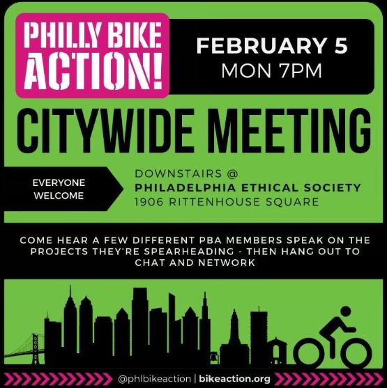 Philly Bike Action February 2024 Citywide Meeting Bicycle Coalition