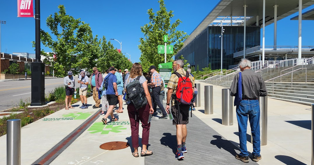 Brickline Greenway on Market St, St. Louis. Photo Credit - Daniel Paschall East Coast Greenway Alliance.